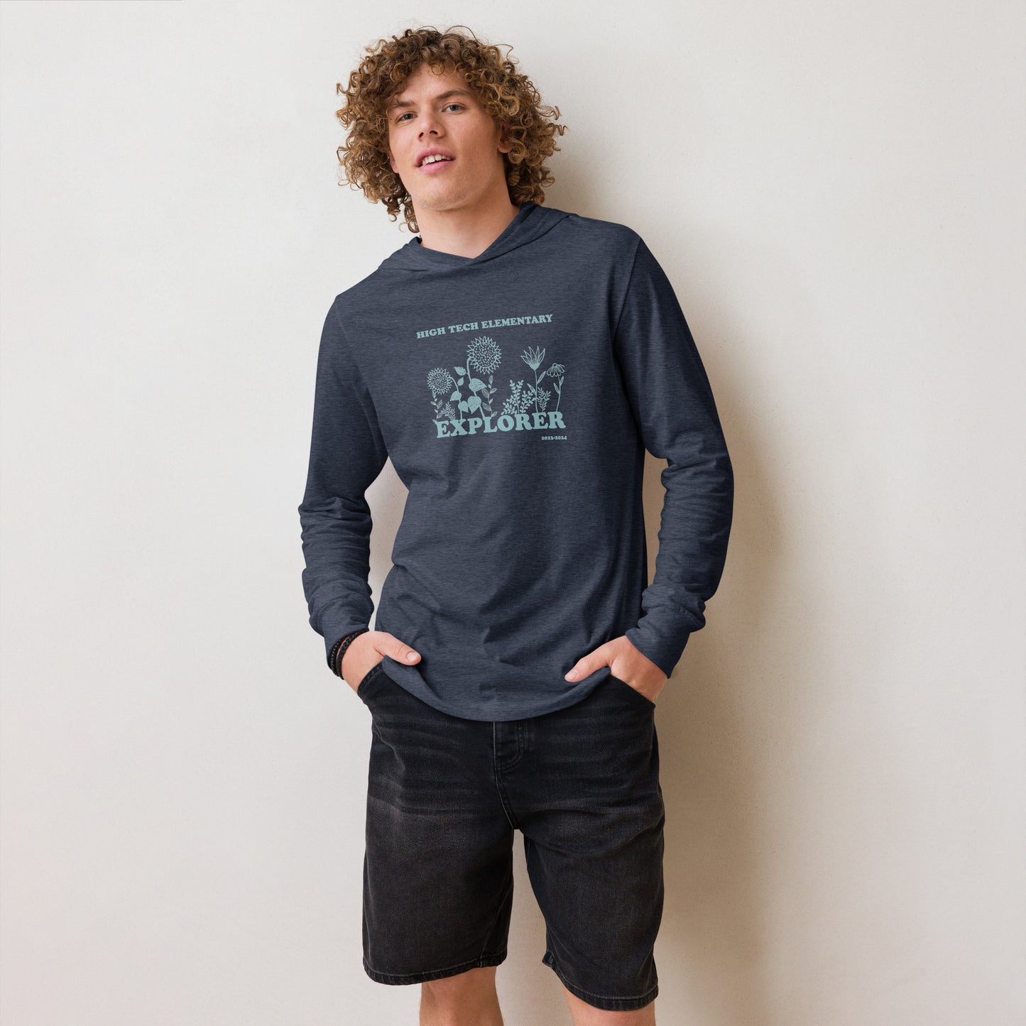 Hooded long-sleeve tee, 23-24 Staff Design 1