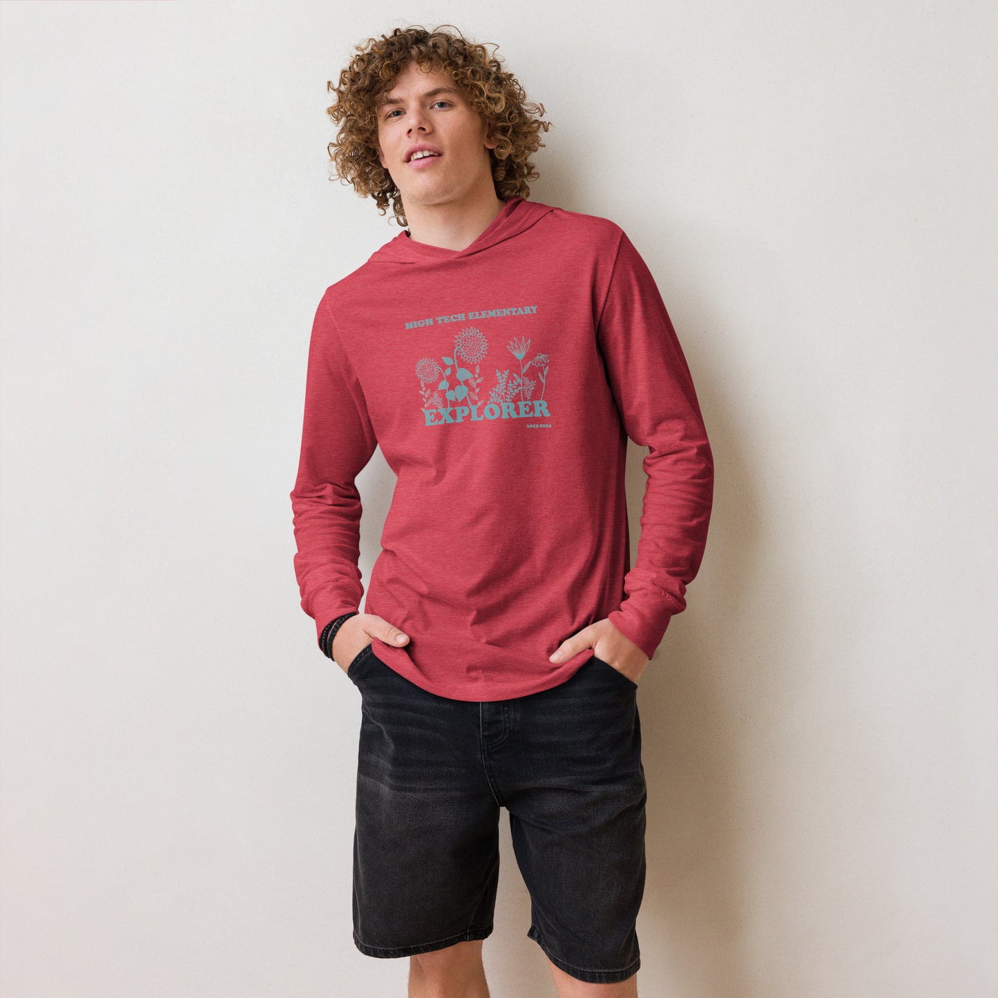Hooded long-sleeve tee, 23-24 Staff Design 1