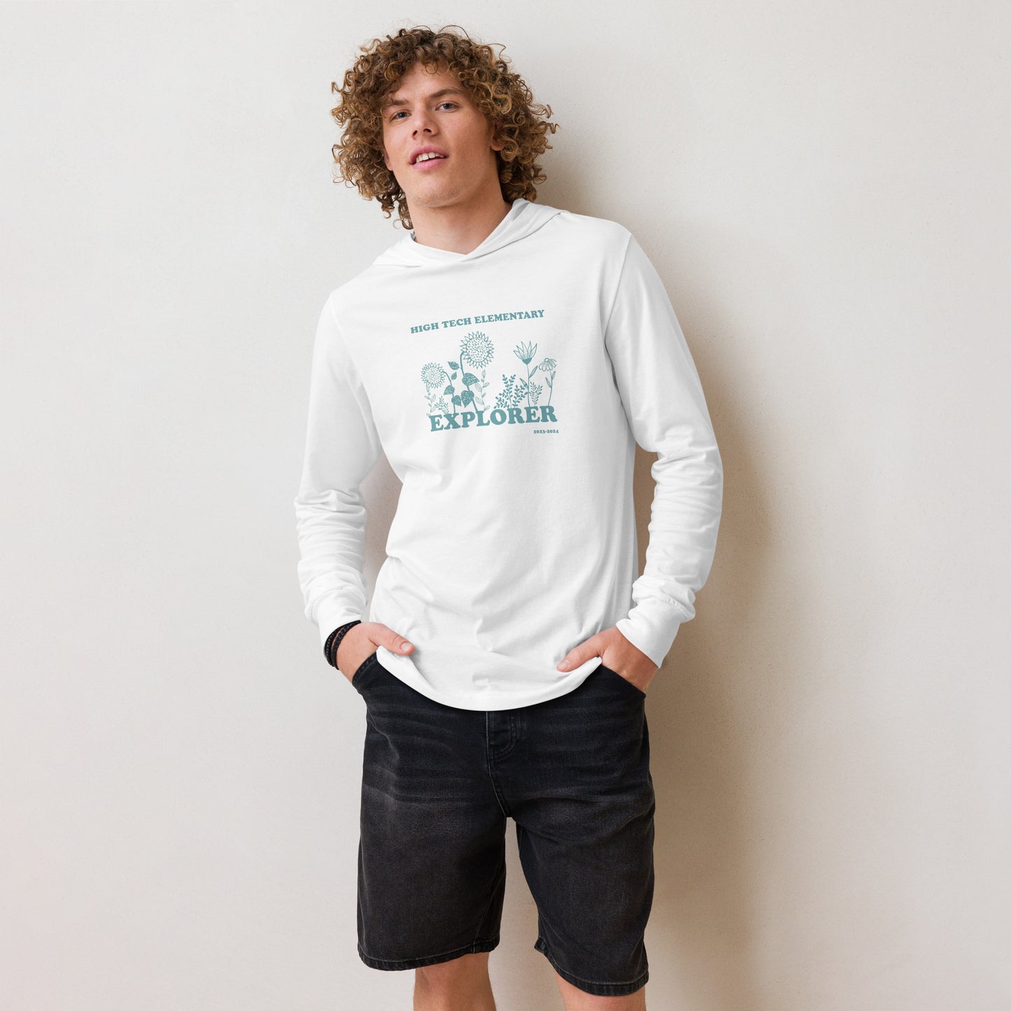 Hooded long-sleeve tee, 23-24 Staff Design 1