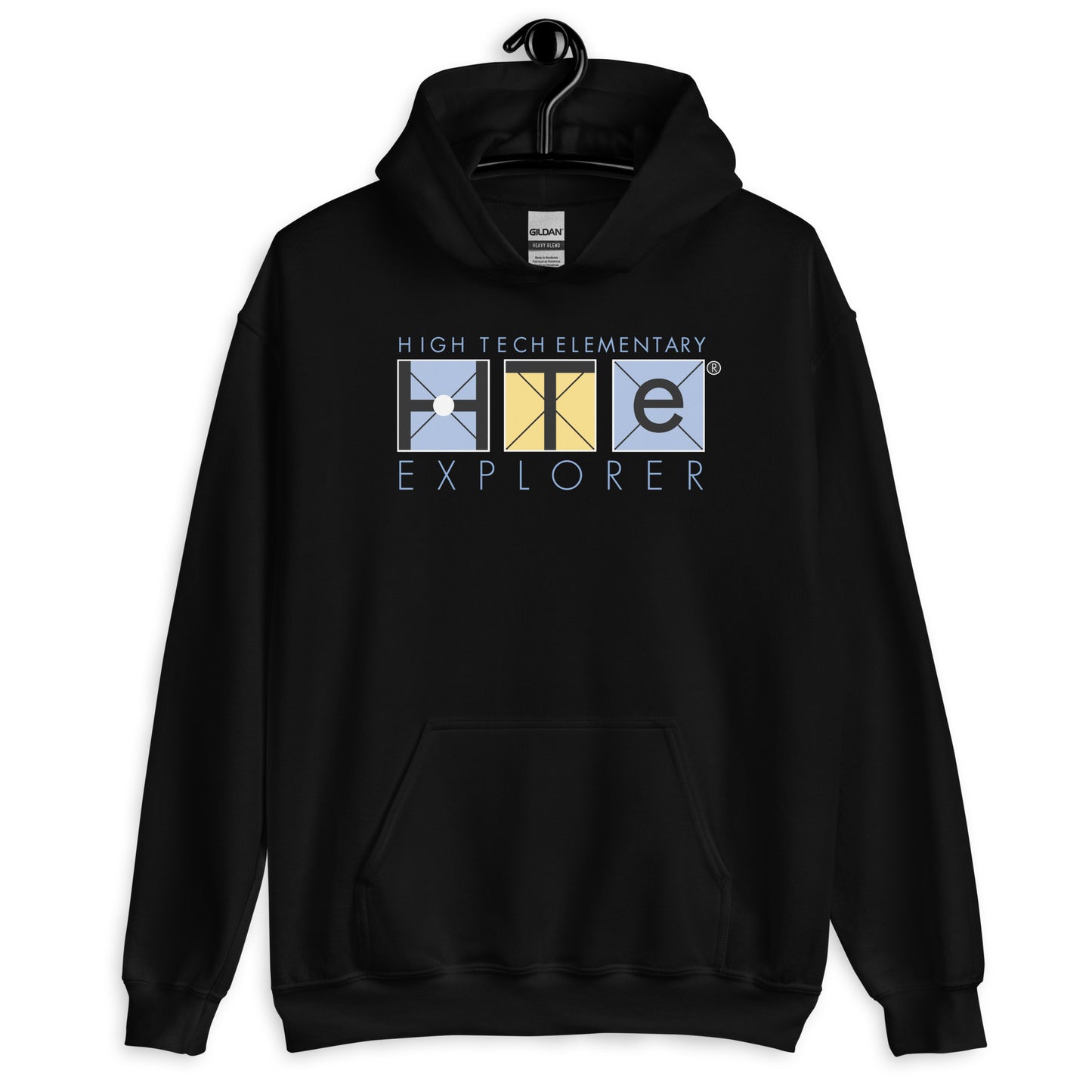 Adult Unisex Cotton Hoodie, Blue Lettering