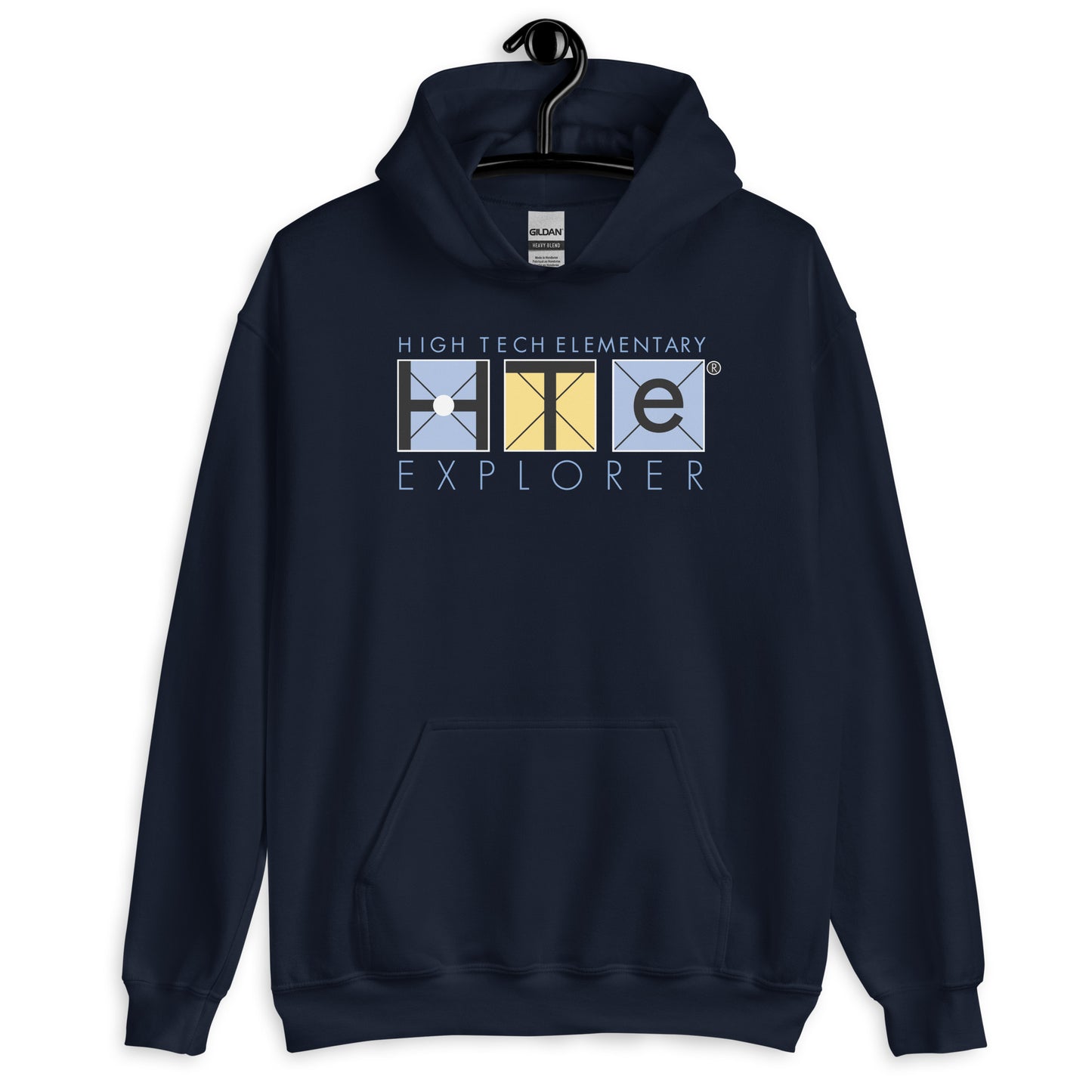 Adult Unisex Cotton Hoodie, Blue Lettering