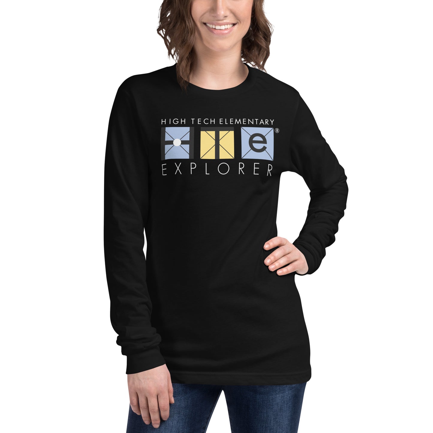 Adult Unisex Long Sleeve Tee, White Lettering