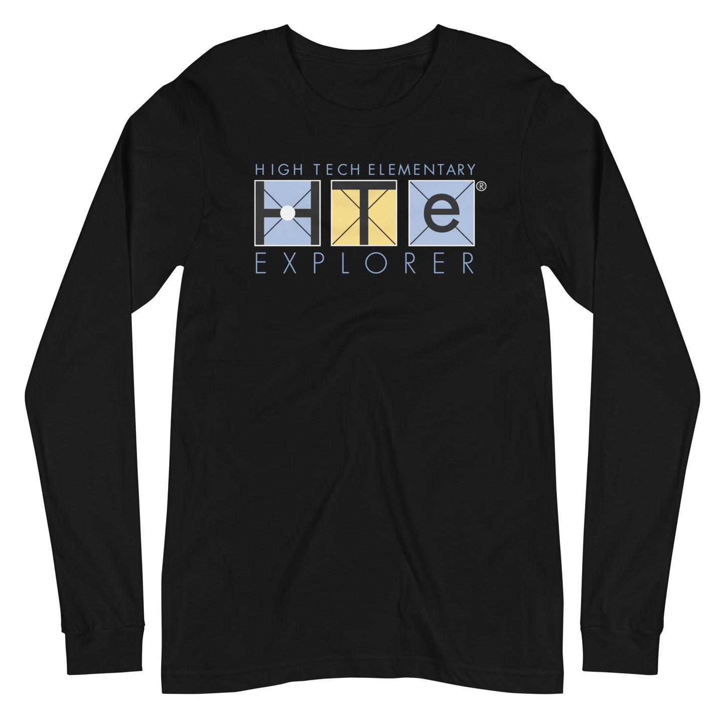 Adult Unisex Long Sleeve Tee, Blue Lettering