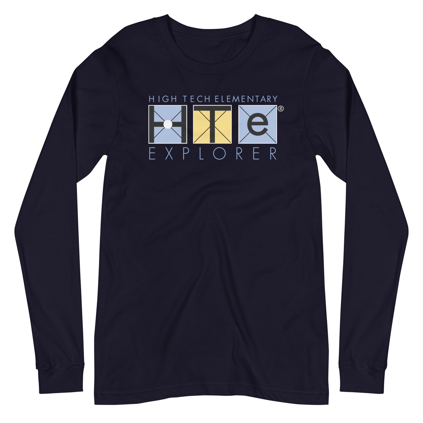 Adult Unisex Long Sleeve Tee, Blue Lettering