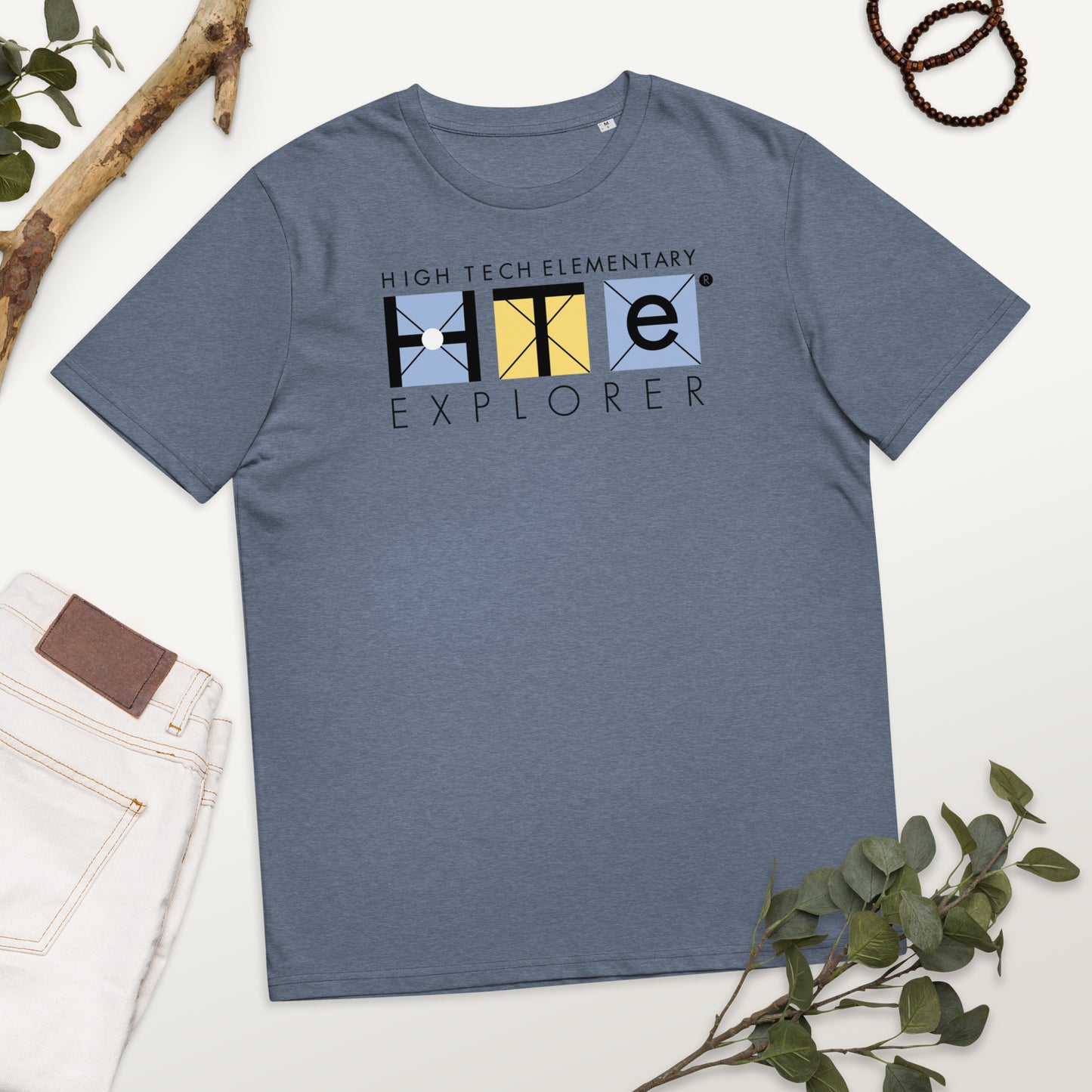 Adult Unisex Organic Cotton T-shirt, Black Lettering