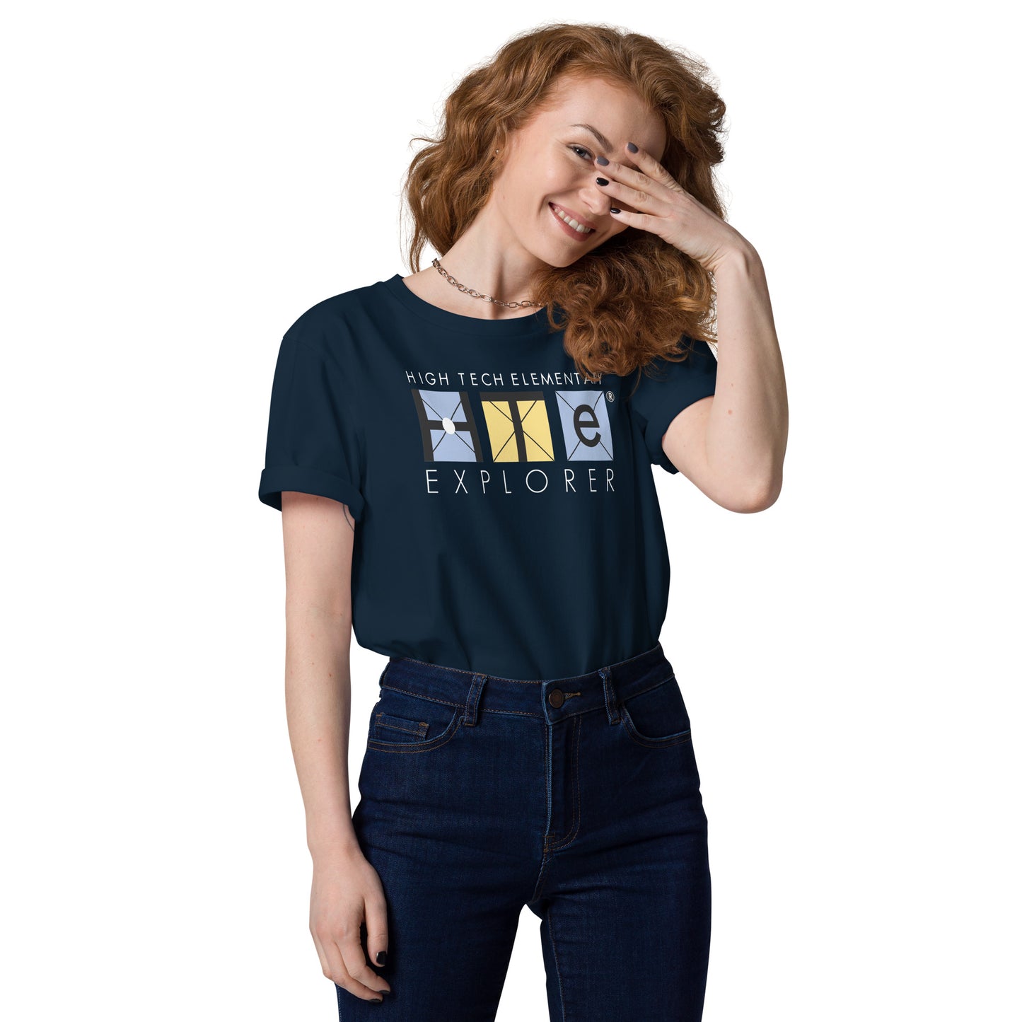 Adult Unisex Organic Cotton T-shirt, White Lettering