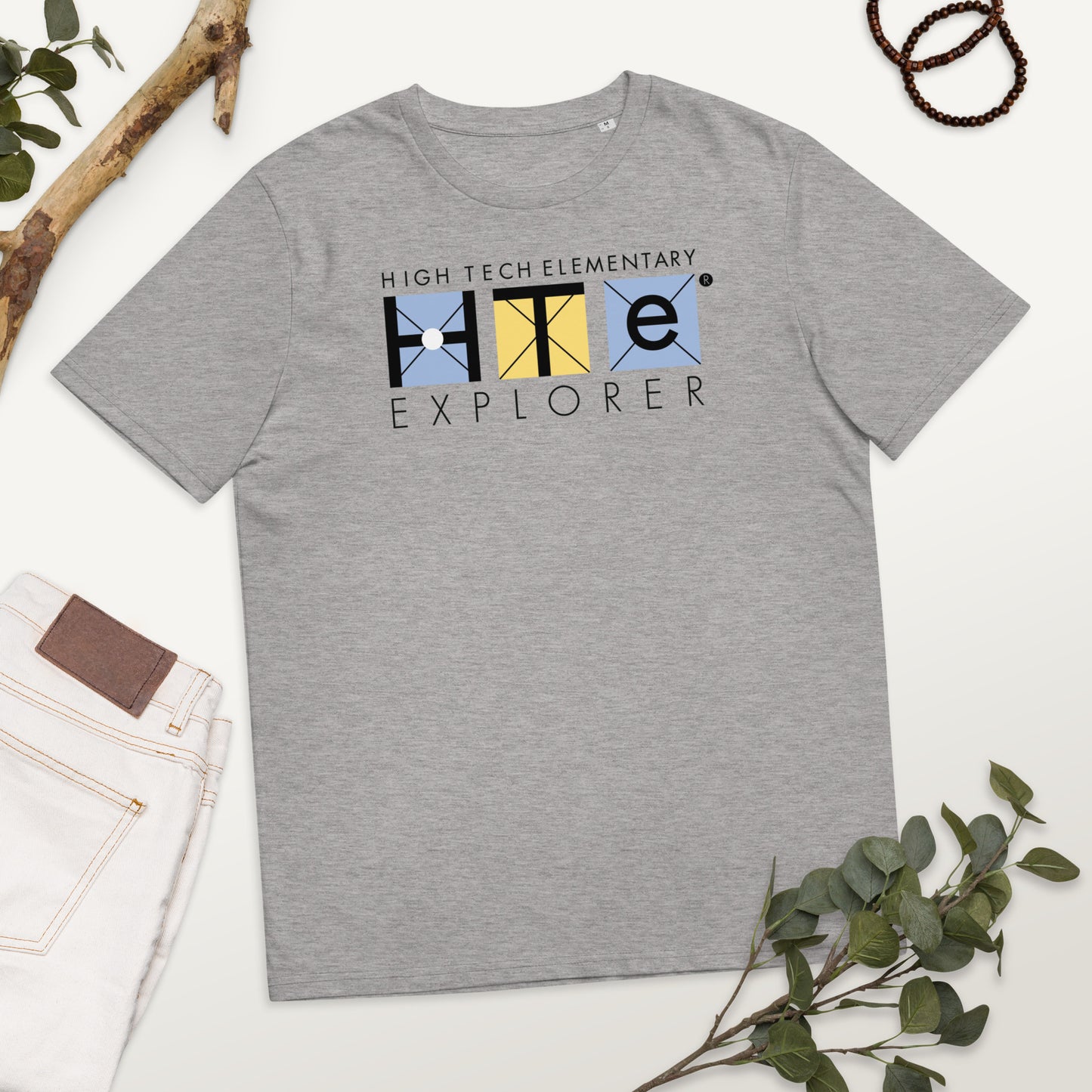 Adult Unisex Organic Cotton T-shirt, Black Lettering