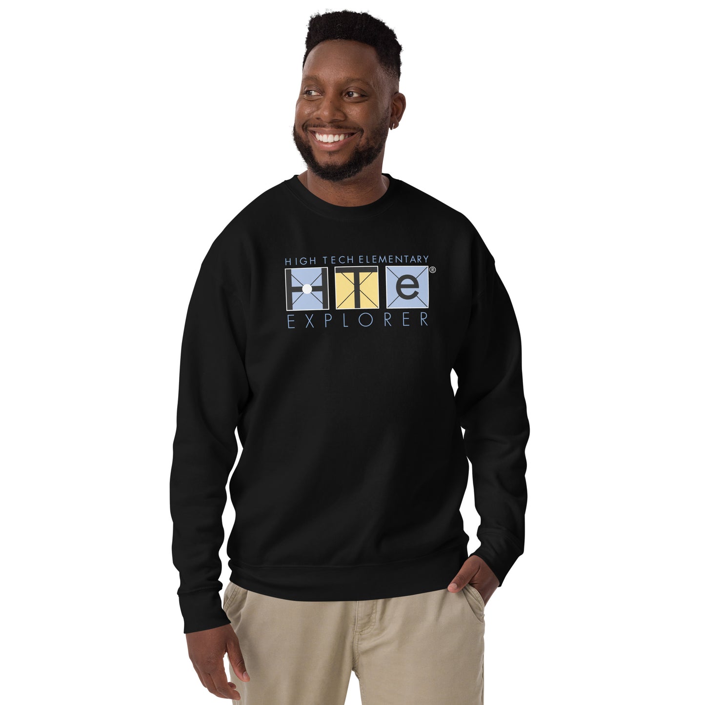 Adult Unisex Premium Sweatshirt, Blue Lettering