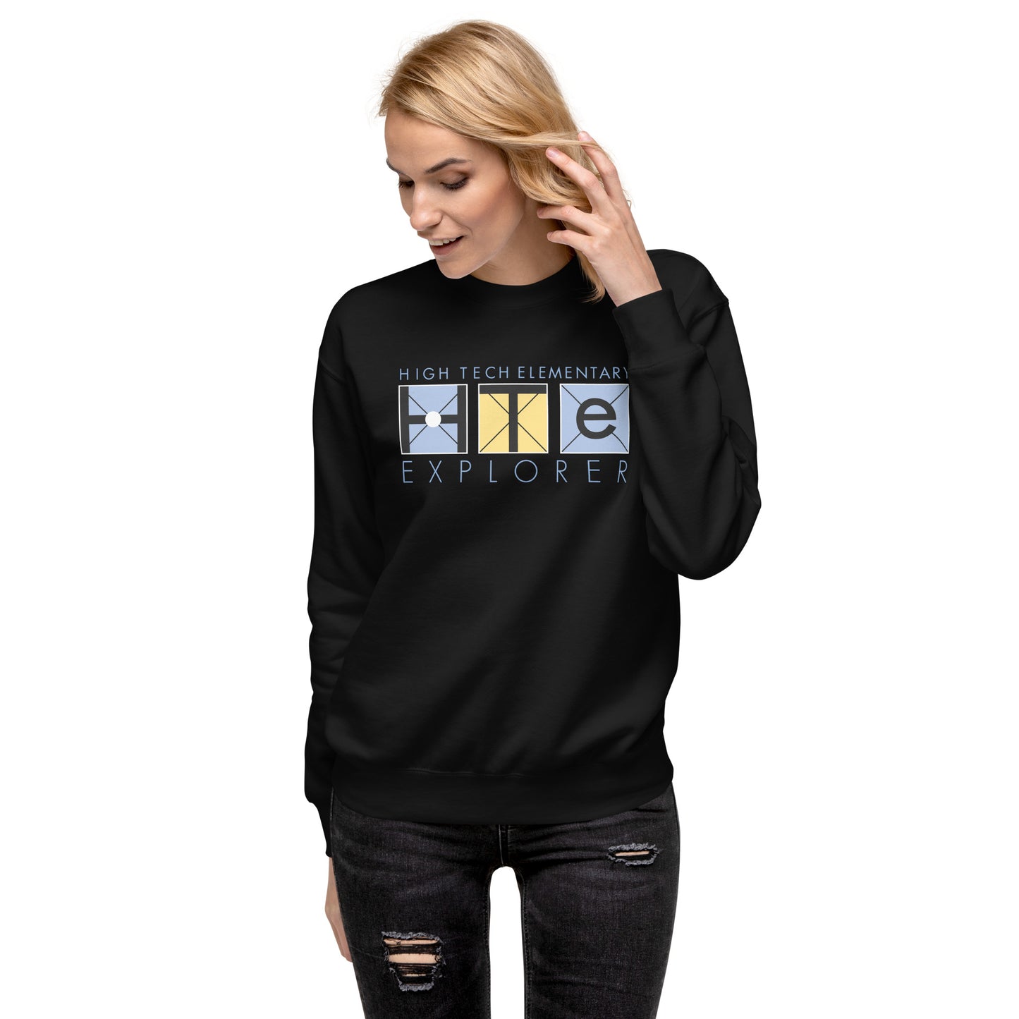 Adult Unisex Premium Sweatshirt, Blue Lettering