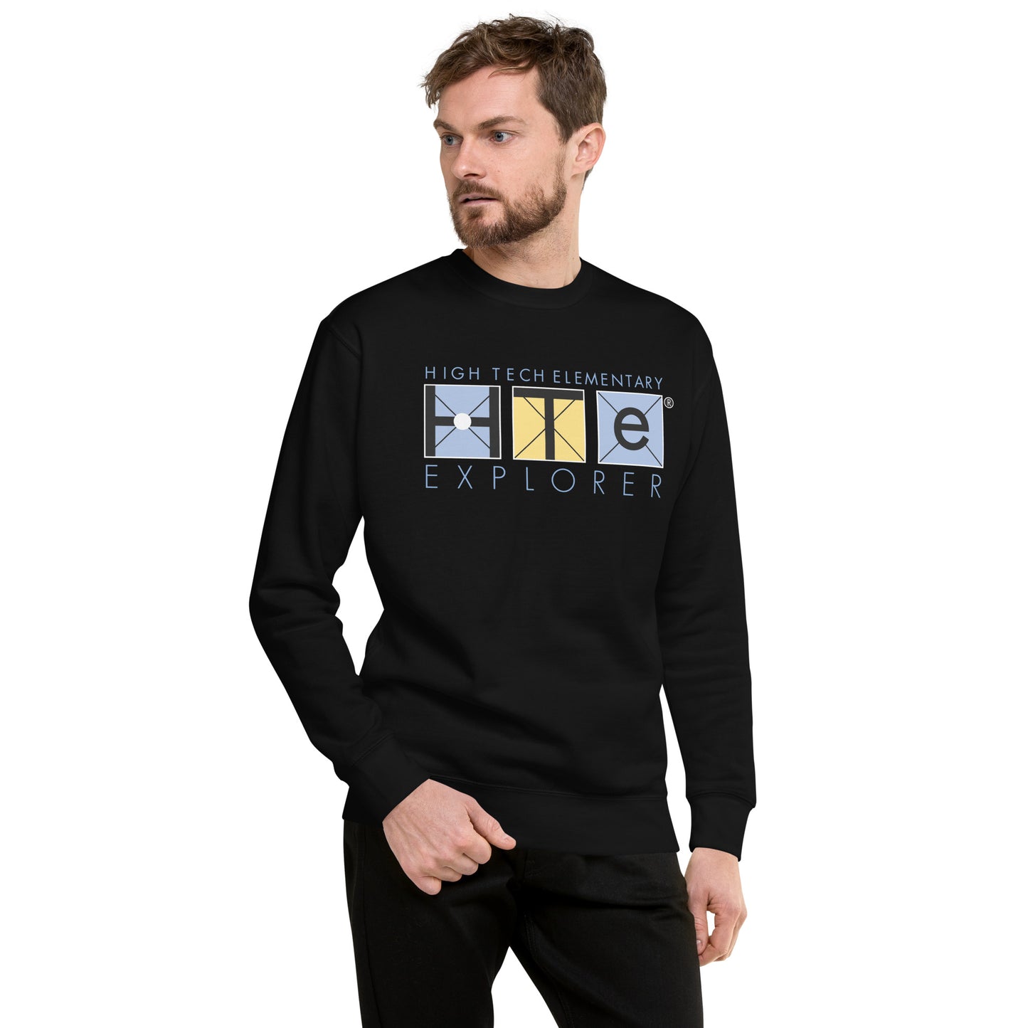 Adult Unisex Premium Sweatshirt, Blue Lettering