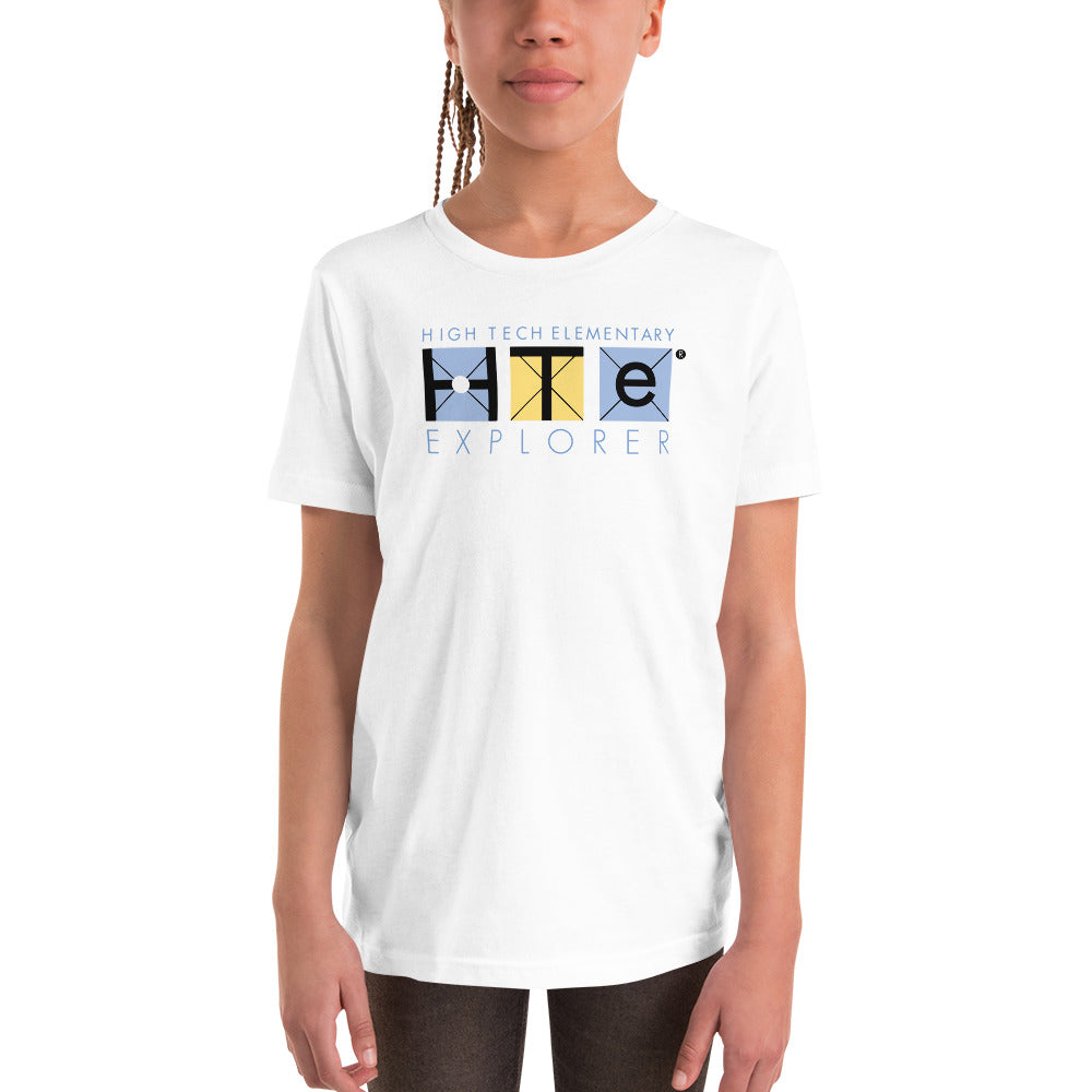 Youth Short Sleeve T-Shirt, Blue Lettering