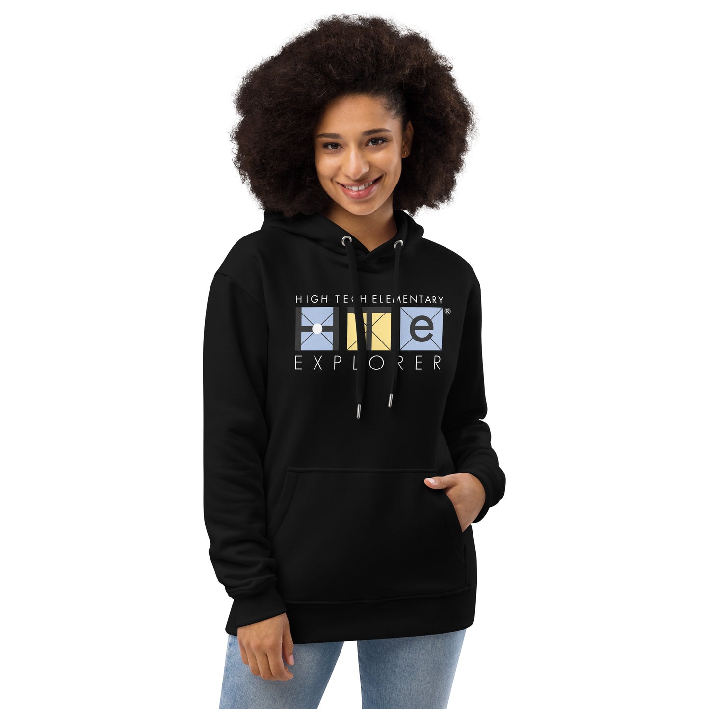 Premium Adult Eco Hoodie, White Lettering