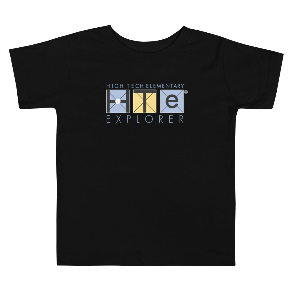Toddler Short Sleeve Tee, Blue Lettering