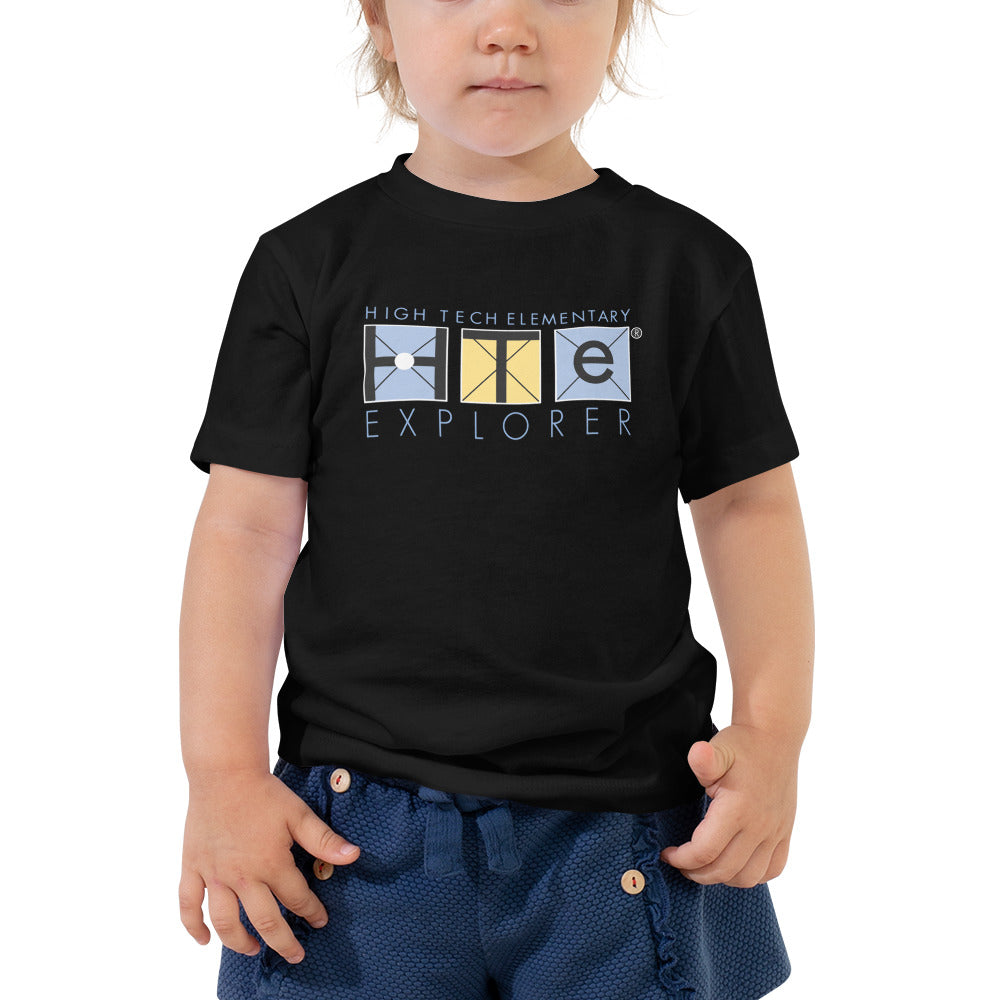 Toddler Short Sleeve Tee, Blue Lettering