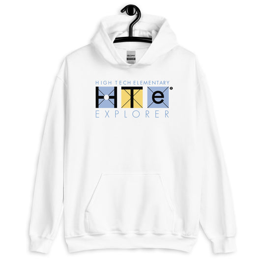 Adult Unisex Cotton Hoodie, Blue Lettering