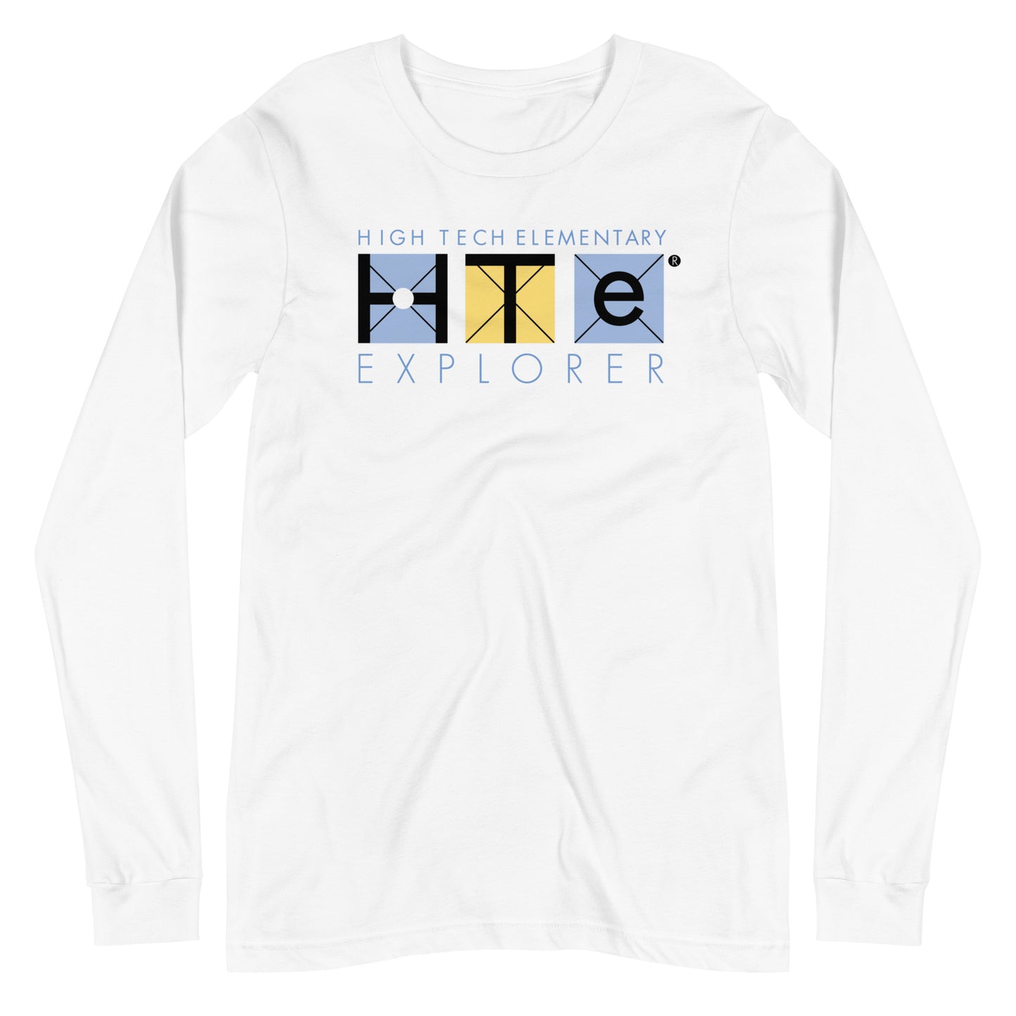 Adult Unisex Long Sleeve Tee, Blue Lettering