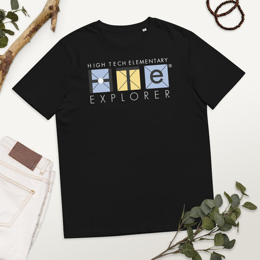 Adult Unisex Organic Cotton T-shirt, White Lettering